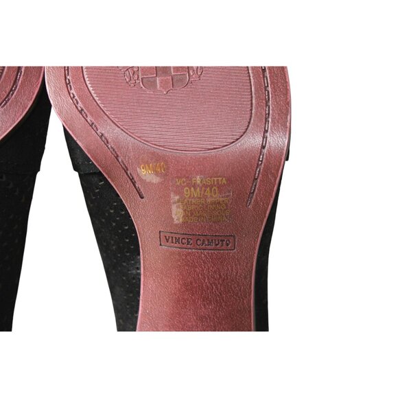 Vince Camuto 9M VC-Frasitta Black Merona New Suede Ankle Booties Sz 9 Womens - Picture 9 of 16